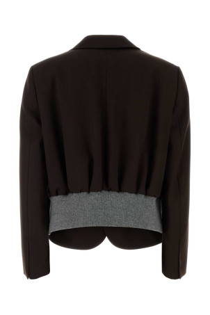 Chocolate wool blazer Brown LOEWE (S540Y03XBN)