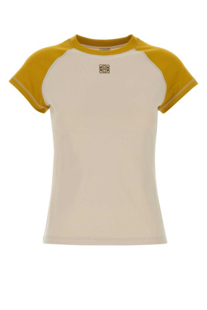 Sand stretch cotton blend t-shirt LOEWE (S540Y22X76)