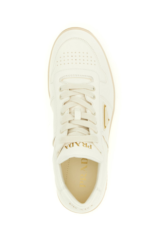 Кожаные кроссовки Бежевые PRADA 2EE364FD001038F0304