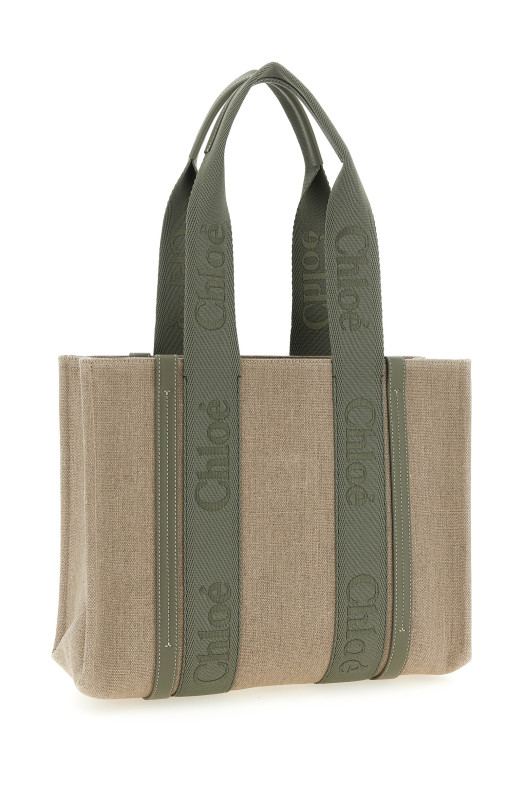 Medium 'Woody' shopping bag Green