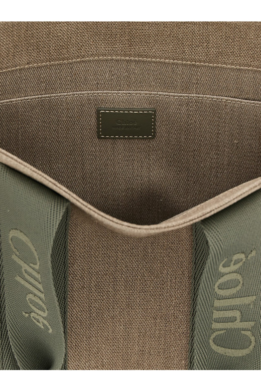 Medium 'Woody' shopping bag Green