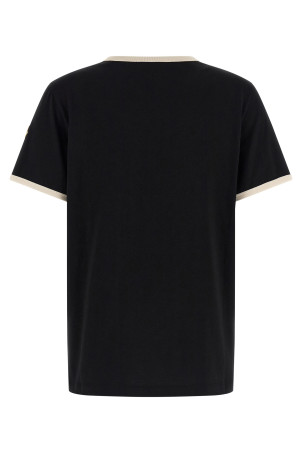 Logo embroidery pocket T-shirt Black