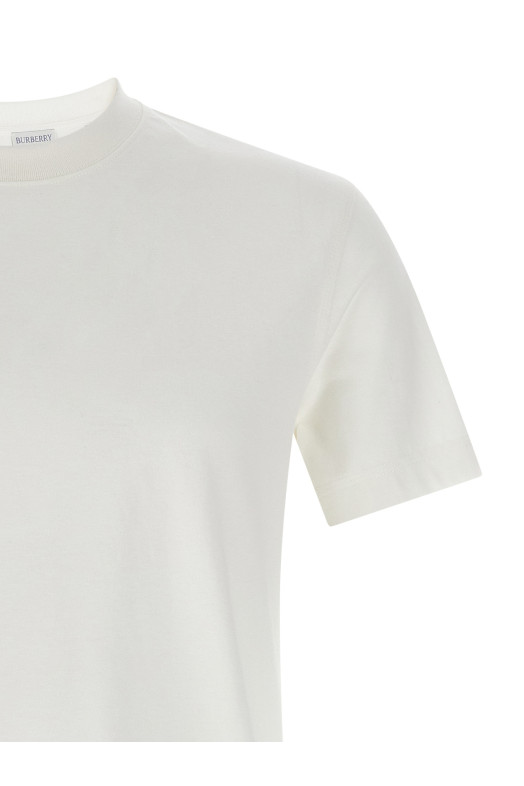 Burberry Check patch T-shirt White