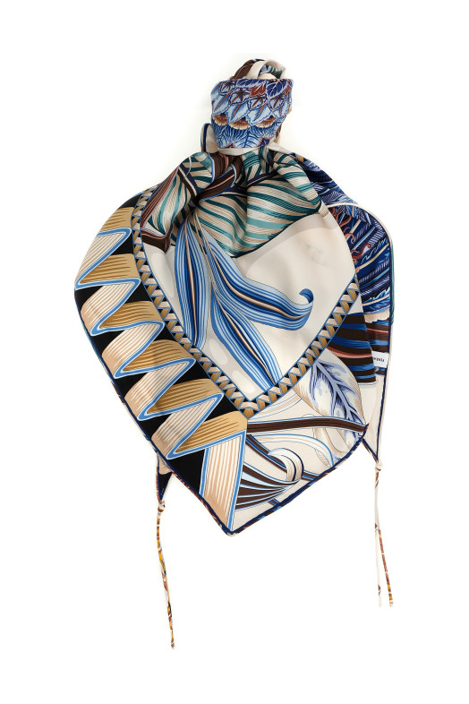 Треугольный шарф «Giada» Разноцветный 786871AVORIOBLUBEIGE
