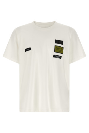'etichette' patch t-shirt White