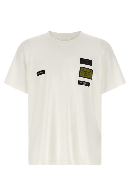 'etichette' patch t-shirt White
