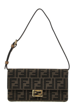 'Baguette' wallet on chain Brown