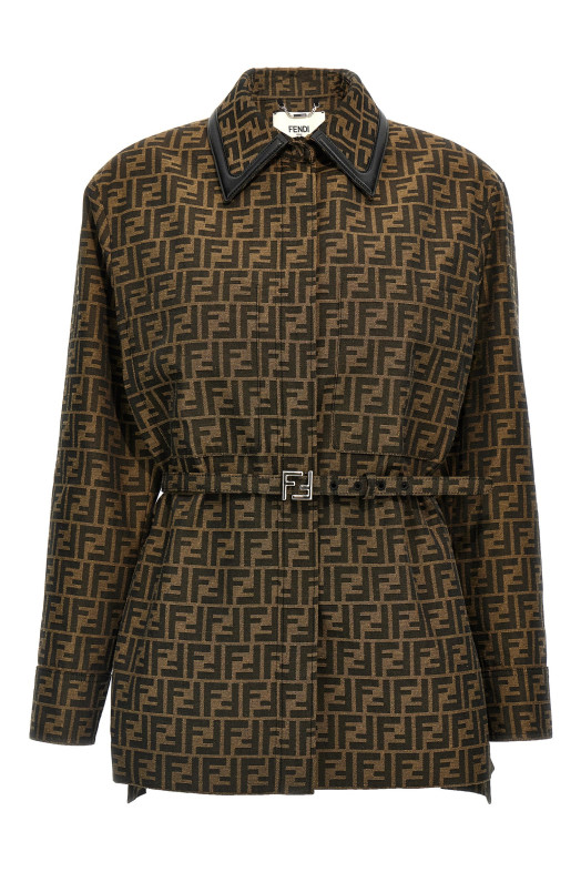 Куртка «FF» коричневого цвета FJ7564A5W3F118W