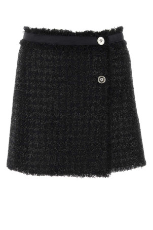 Black tweed mini skirt VERSACE (10109151A06545)