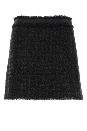 Black tweed mini skirt VERSACE (10109151A06545)