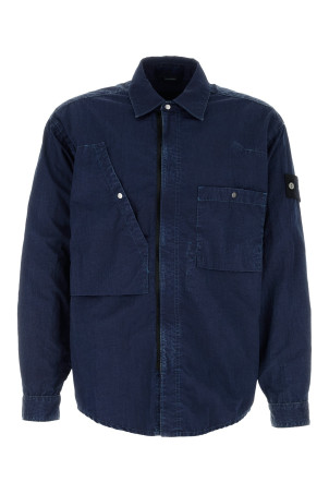 Navy blue nylon shirt STONE ISLAND (1100009J3)