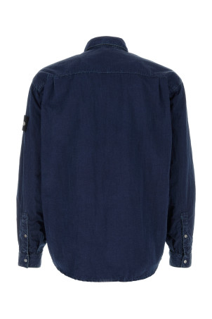 Navy blue nylon shirt STONE ISLAND (1100009J3)