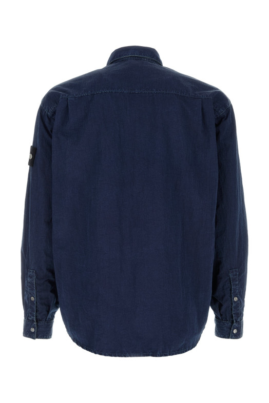 Navy blue nylon shirt STONE ISLAND (1100009J3)