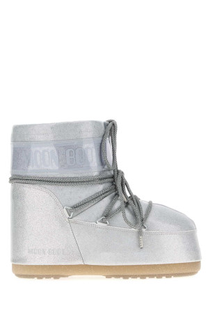 Серебристые резиновые ботильоны Icon Low MOON BOOT (1409440)