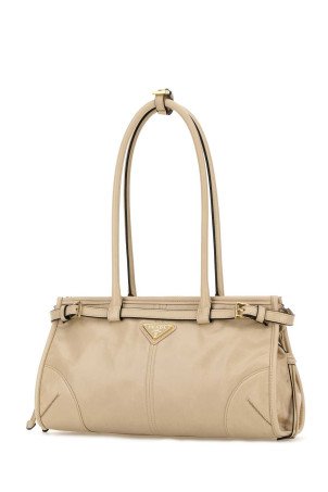 Кремова шкіряна сумка через плече PRADA (1BA426VMOO2CYR)