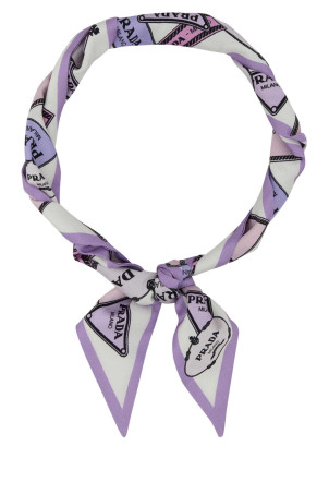Printed silk foulard PRADA (1FF0082DGY)