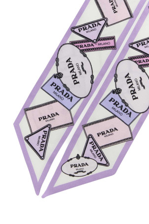 Printed silk foulard PRADA (1FF0082DGY)