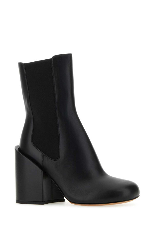 Black leather Etra ankle boots Blue SPORTMAX (2327960134600)