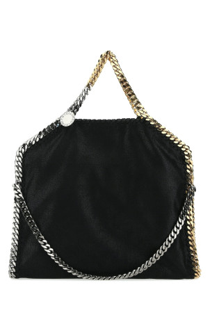Falabella 3-Chain Bag Eco Shaggy Deer W/Mix Galvan Black STELLA McCARTNEY (234387W70001)