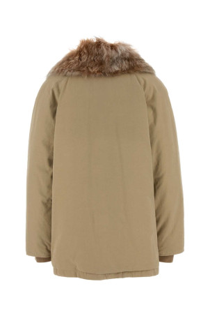 Beige cotton down jacket PRADA (29X289SOOO17ID)