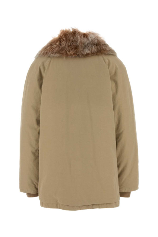 Beige cotton down jacket PRADA (29X289SOOO17ID)