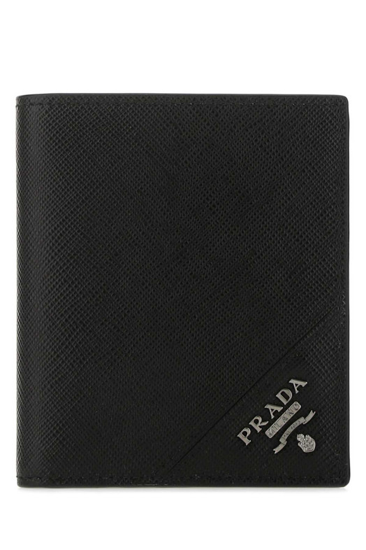 Black leather wallet Black PRADA (2MO004QME)