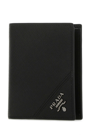 Black leather wallet Black PRADA (2MO004QME)