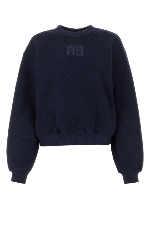 Midnight blue cotton blend sweatshirt T BY ALEXANDER WANG (4CC3231658)