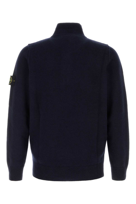 Midnight blue wool blend sweater Black STONE ISLAND (5100040A3)