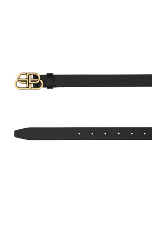 Black leather BB belt Black BALENCIAGA (5816901CH04)