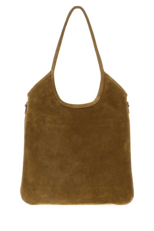 Beige suede shopping bag MIU MIU (5BG231VMLN2CSS)