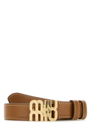 Caramel leather belt MIU MIU (5CC5652AIX)