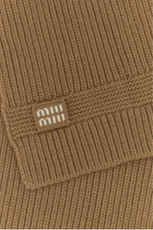 Camel wool blend scarf MIU MIU (5FS0482F8S)