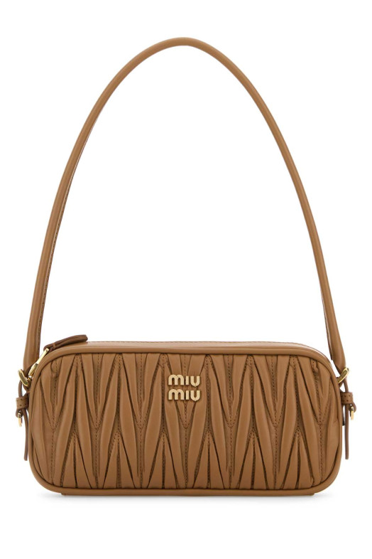 Camel leather shoulder bag MIU MIU (5NE024AFPP)