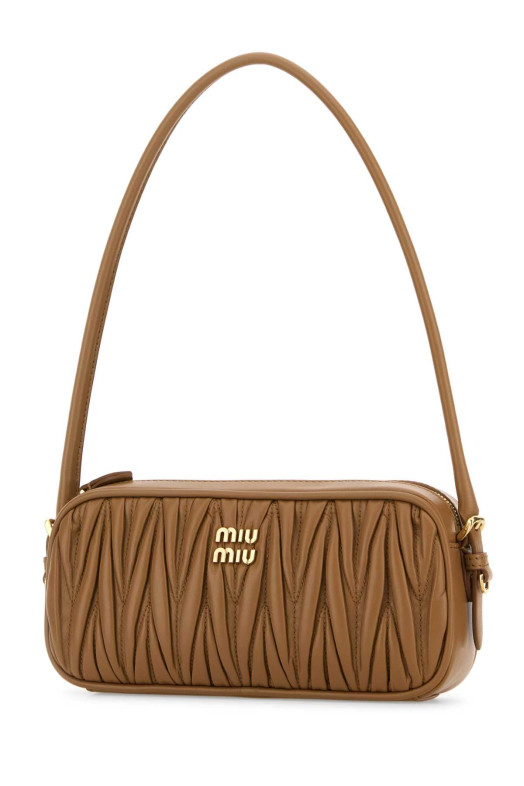 Camel leather shoulder bag MIU MIU (5NE024AFPP)