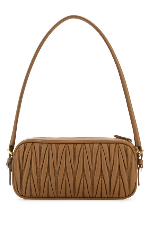 Camel leather shoulder bag MIU MIU (5NE024AFPP)