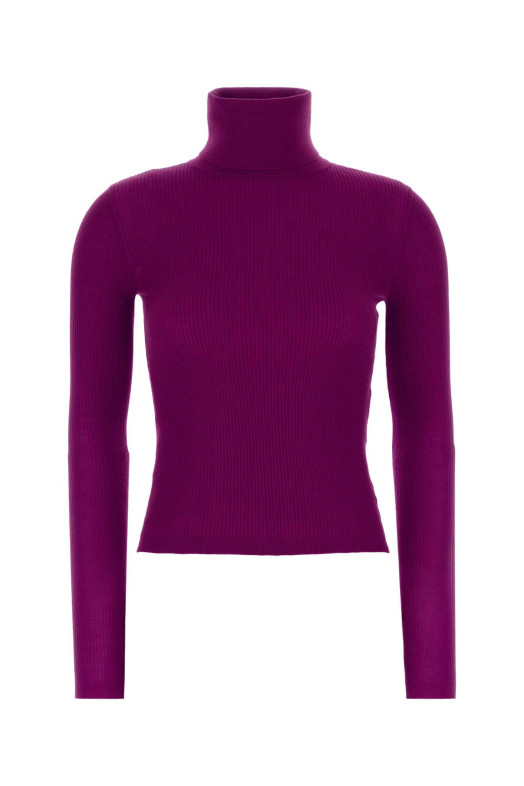 Purple cashmere blend sweater SAINT LAURENT (637869YAPK2)