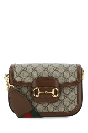 GG Supreme fabric and leather mini Horsebit 1955 crossbody bag GUCCI (658574HUHHG)