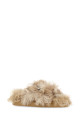 Beige eco fur slippers ALEXANDER MCQUEEN (676731WLEL1)