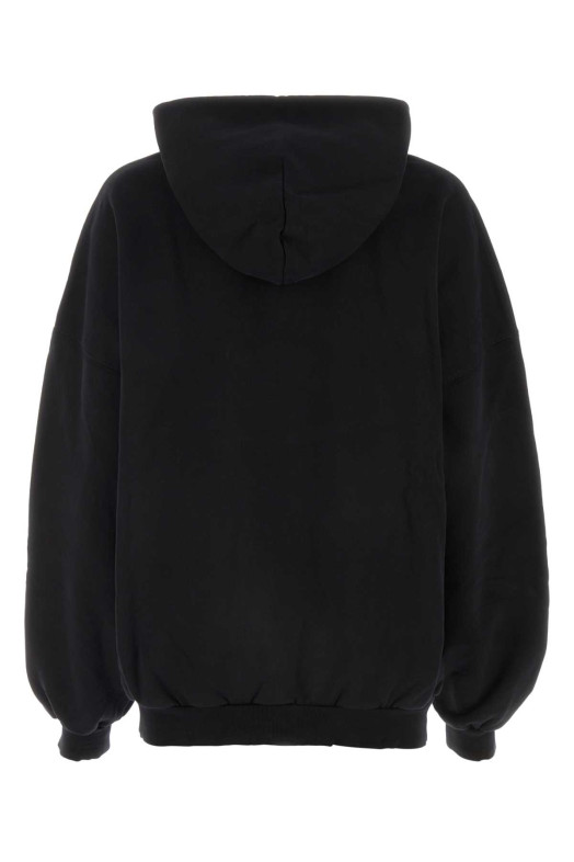 Черная хлопковая толстовка BALENCIAGA (739024TQVS7)