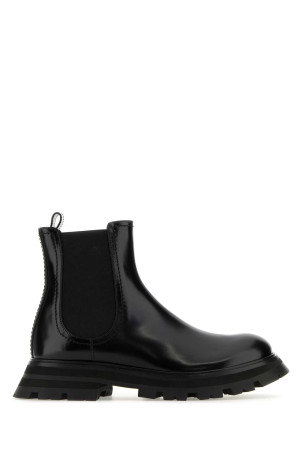 Black leather ankle boots Black ALEXANDER MCQUEEN (757487WIDU1)