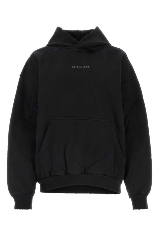 Black cotton sweatshirt BALENCIAGA (767877TQVY1)