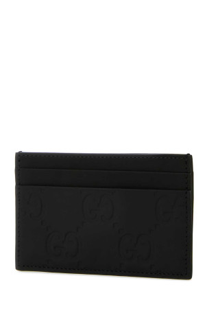 Black leather card holder Black GUCCI (771315AAC0L)