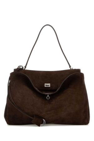 Dark brown suede large Rodeo handbag BALENCIAGA (7897442AB4G)