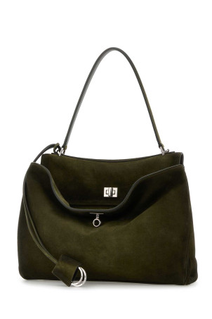 Olive green suede medium Rodeo handbag BALENCIAGA (7897722AB4G)