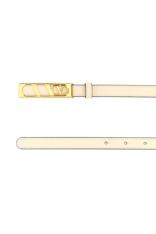 Ivory leather VLogo Signature belt VALENTINO GARAVANI (7W0T0SU1IYR)