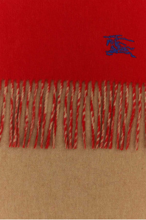 Красный кашемировый двусторонний шарф BURBERRY (8077823)