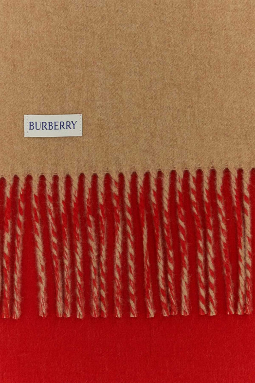 Красный кашемировый двусторонний шарф BURBERRY (8077823)