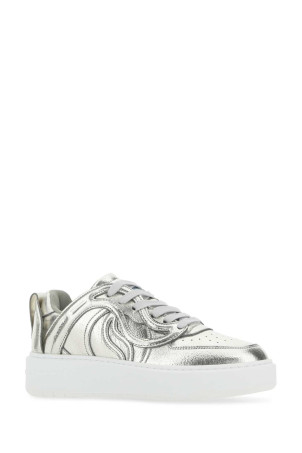 Silver synthetic leather S-Wave sneakers STELLA McCARTNEY (810140W1UR0)