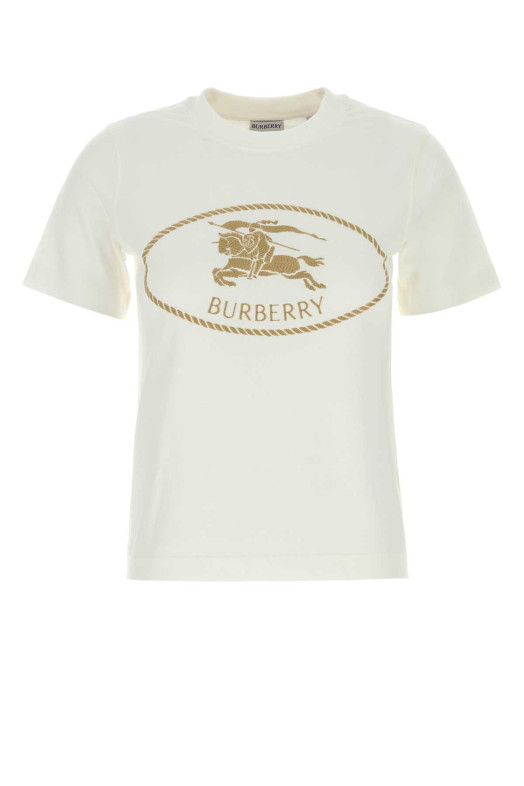Белая хлопковая футболка BURBERRY (8109817)